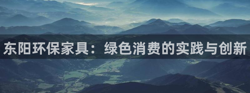 杏耀平台代理怎么赚钱快：东阳环保家具：绿色消费的实践与创新