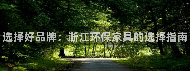 杏耀平台主管：选择好品牌：浙江环保家具的选择指南